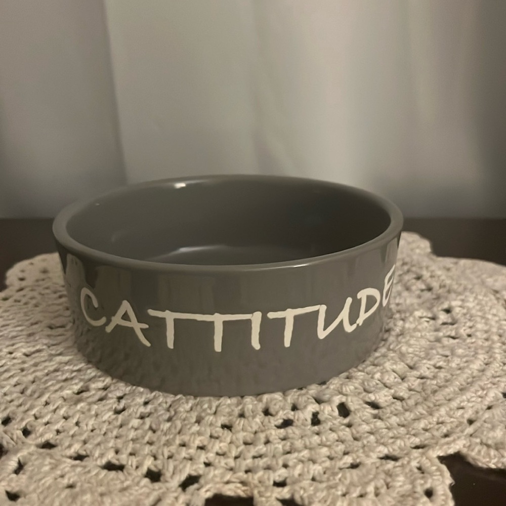 Every Yay Catitude ceramic Cat dish